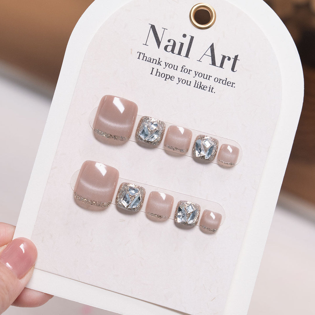 Verzierte Gel-Fußnagelkunst