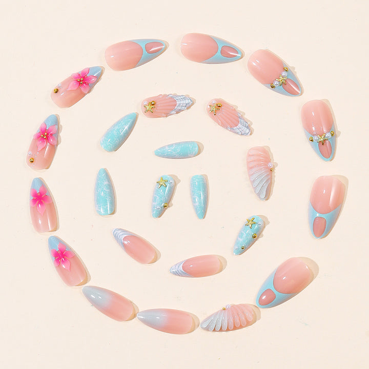 Dekorative Florale 3D Nagelkunst Erweiterungen Karnz