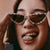 Damen Glamouröse Cat-Eye Sonnenbrille mit funkelnden Strassdetails Karnz