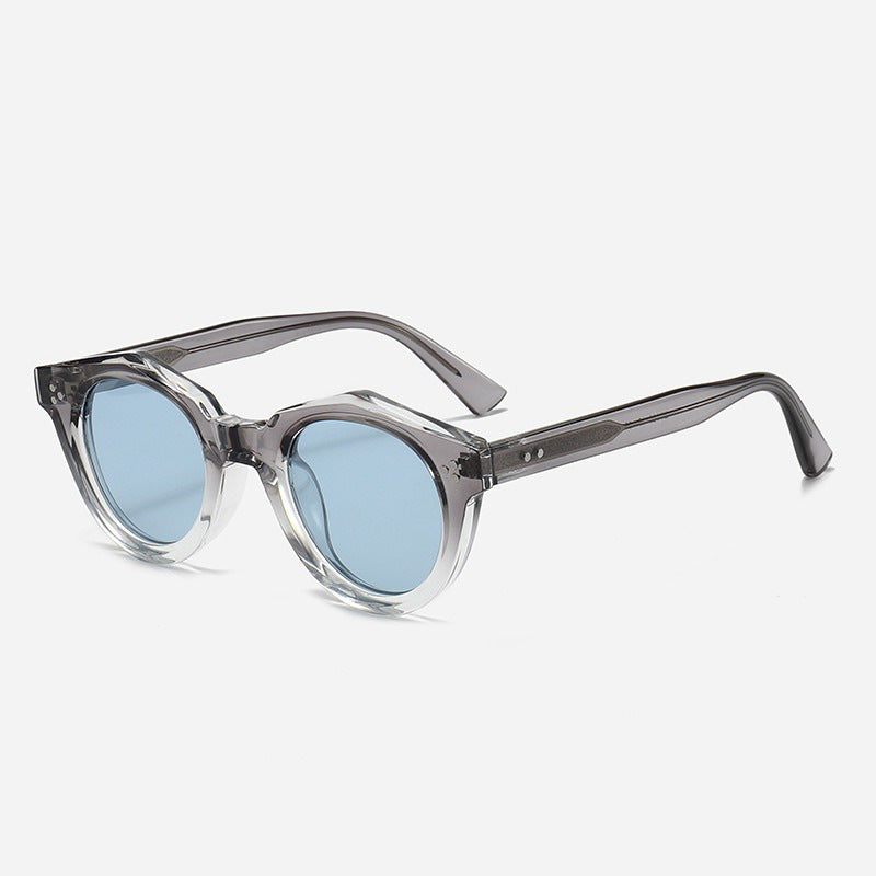 Damen Designer-Sonnenbrille mit polygonalem Rahmen und modischen Akzenten Karnz