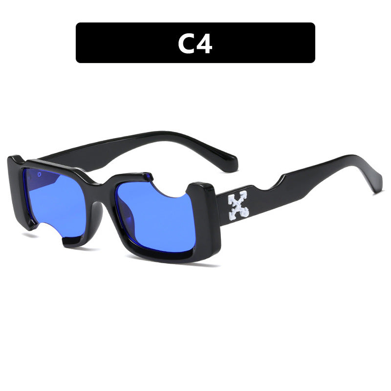 Damen modische Sonnenbrille mit markantem Design und robustem Kunststoffrahmen Karnz