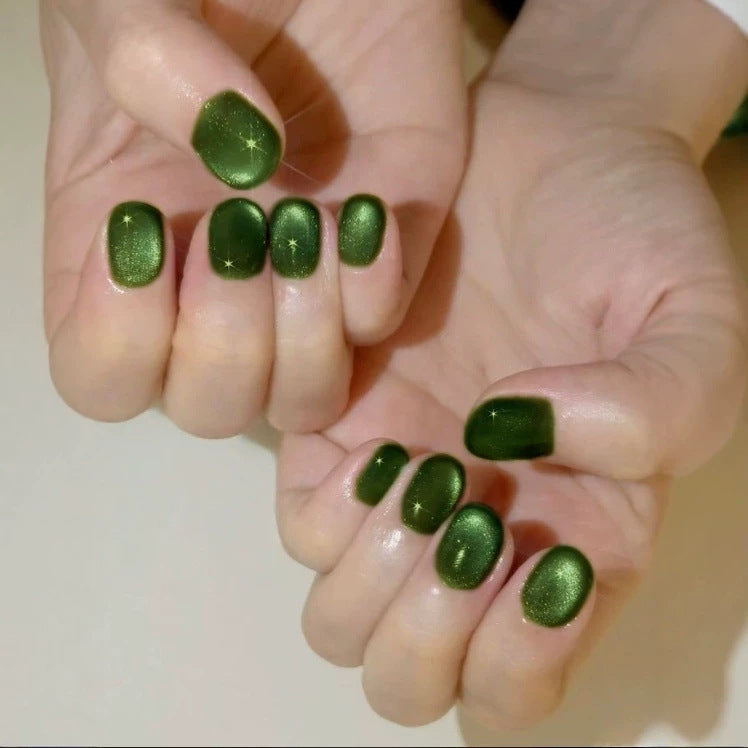 Glitzernde matte Finish Press-On Nagelset Karnz