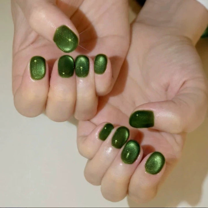 Glitzernde matte Finish Press-On Nagelset Karnz