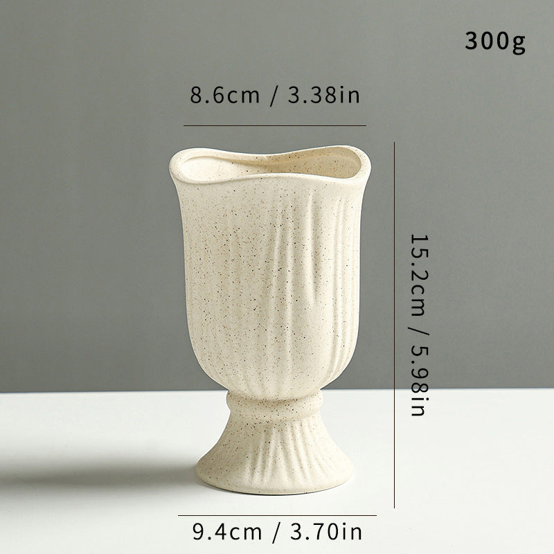 Eleganter Strukturierter Keramischer Blumenvasen