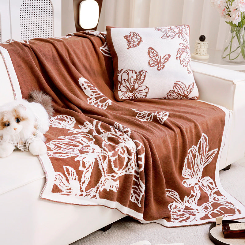 Damen Dekorative Wurfdecke mit floralem Design Karnz