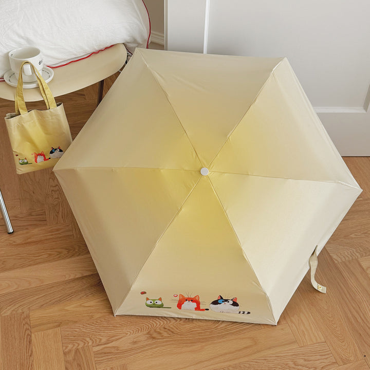 Damen Tragetasche mit integriertem Mini-Regenschirm Karnz