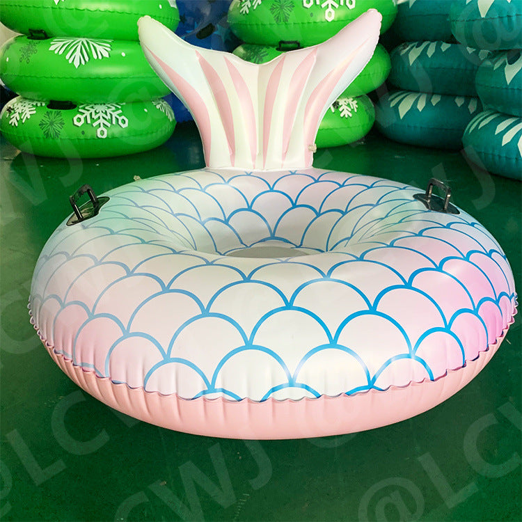 Damen aufblasbarer Schwimmring mit Fischschwanzdesign Karnz