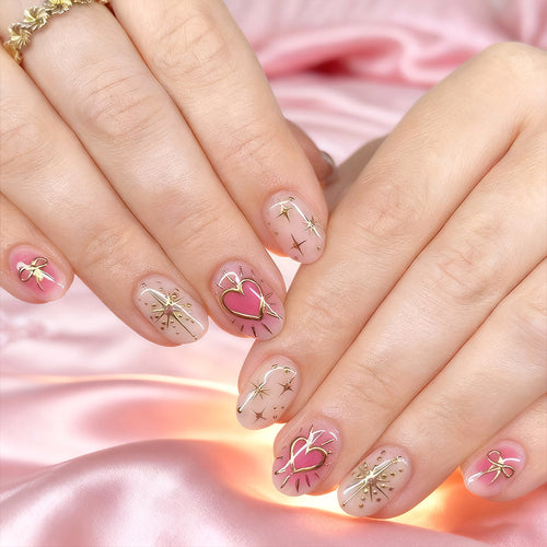 Herz-verziertes Nagelkunstset Karnz