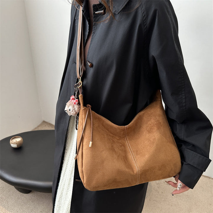 Weiche Wildleder Hobo-Handtasche Karnz