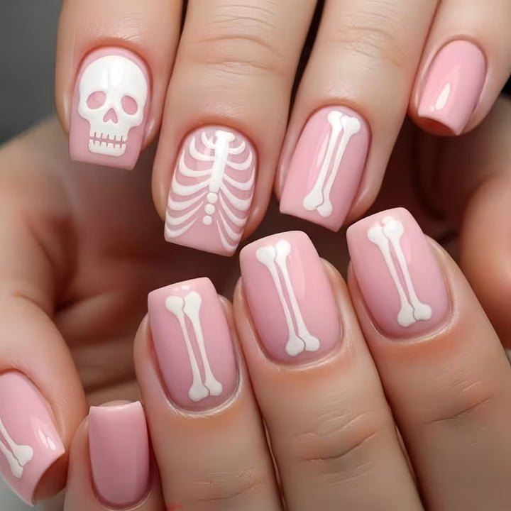 Halloween-Themen Skelett Nagelkunst Karnz