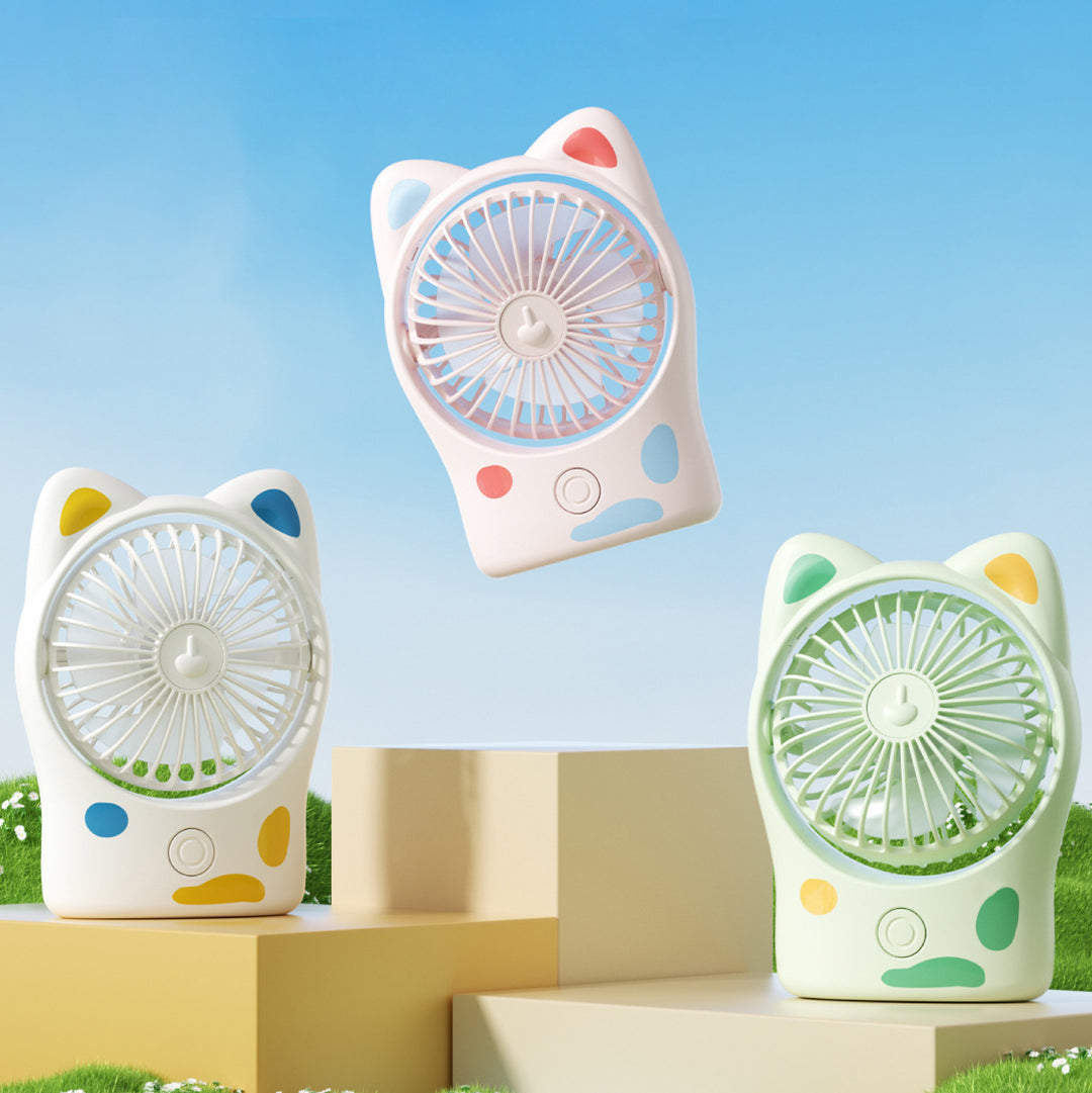 Damen Tragbarer Mini-Kühlen Ventilator mit Katzenohren Karnz
