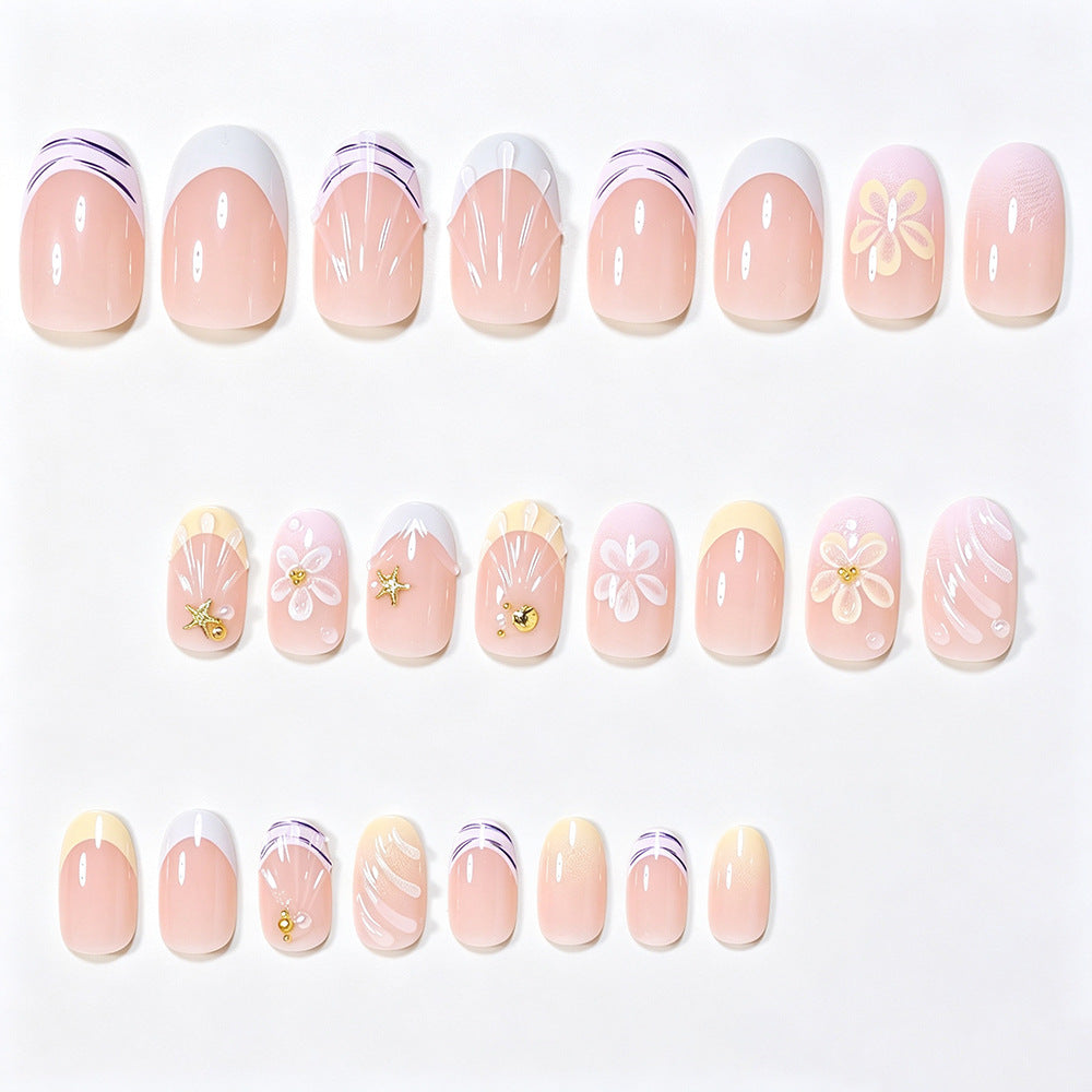 Künstlerische Blumen-Gel-Nagelerweiterungen Karnz