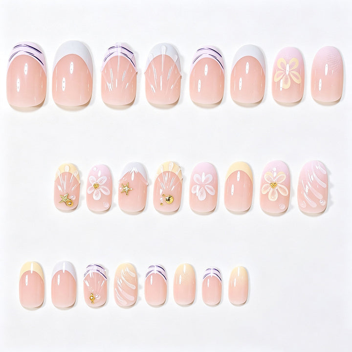 Künstlerische Blumen-Gel-Nagelerweiterungen Karnz