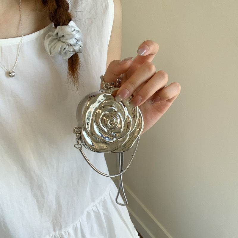 Elegantly Crafted Rose-Shaped Crossbody Bag Karnz