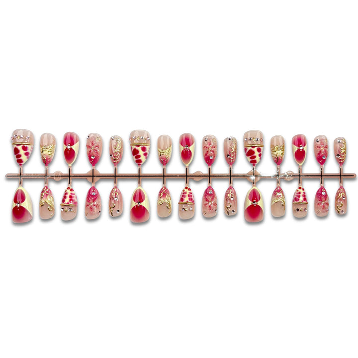 Detailliertes Künstlerisches Press-On Nagelset