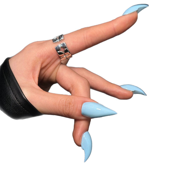 Elegante Stiletto Press-On Nagel Set mit glänzendem Finish