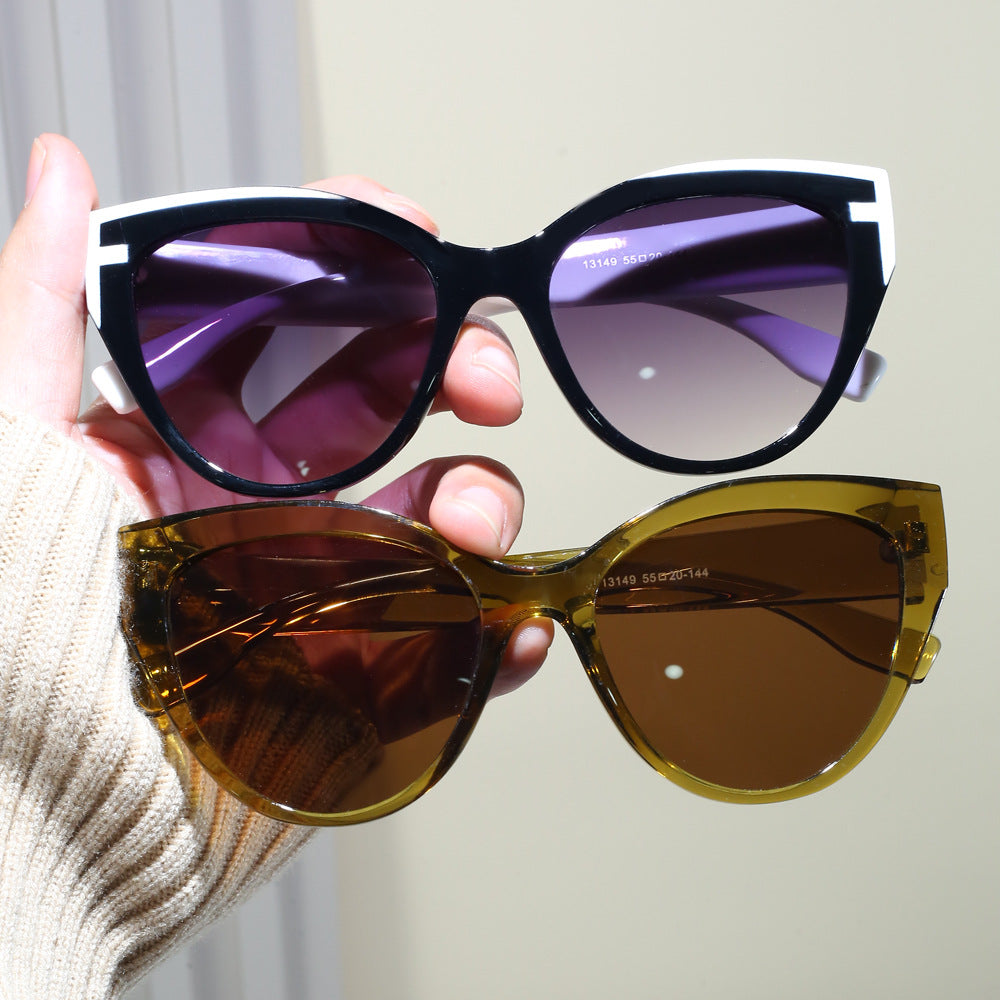 Damen Cat-Eye Sonnenbrille mit extravagantem Rahmen und UV-Schutz Karnz