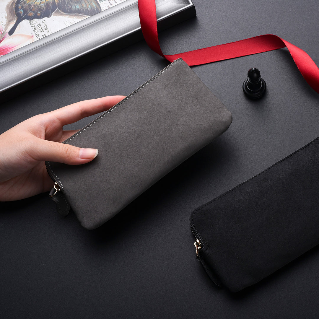 Premium Leder Reißverschluss Geldbörsen Organizer Karnz
