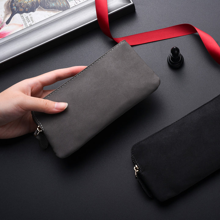 Premium Leder Reißverschluss Geldbörsen Organizer Karnz