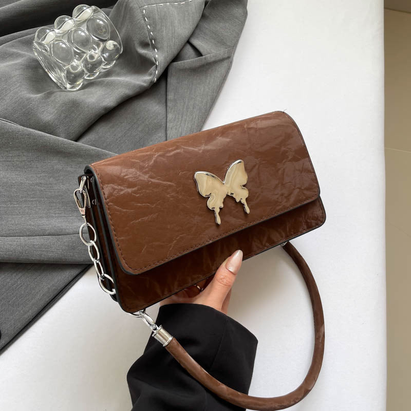 WoChic Designer Handtasche mit Schmetterling Accent Karnz