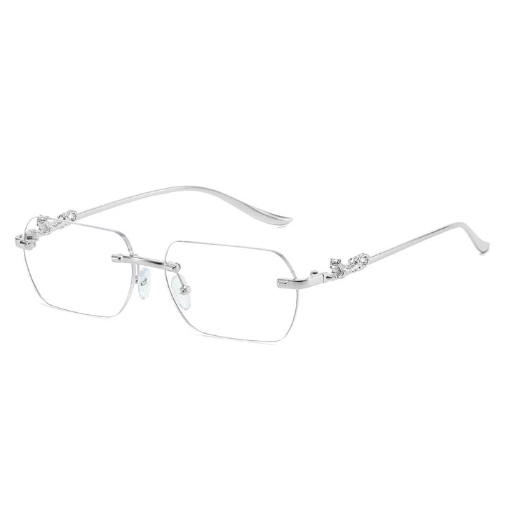 Damen elegante Halbrahmenbrille mit schmückenden Details Karnz