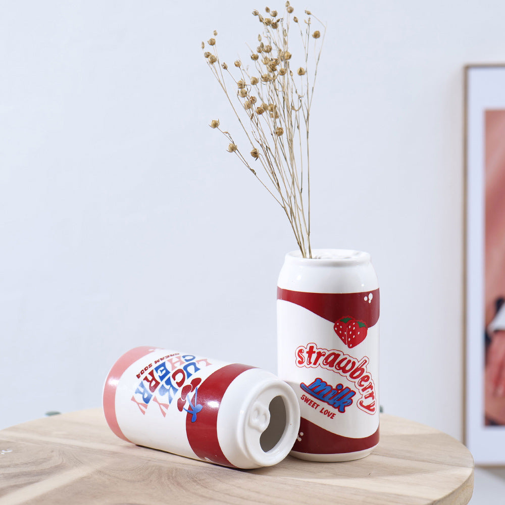 Neuheit Erdbeermilch Keramiktasse