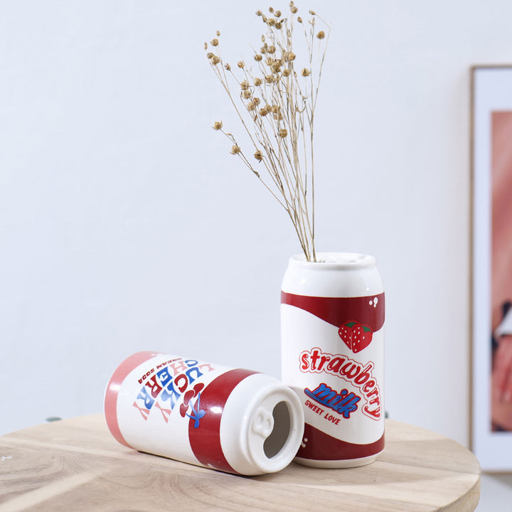 Neuheit Erdbeermilch Keramiktasse