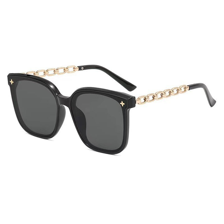 Damen Designer-Sonnenbrille mit eleganten Kettengliedern Karnz