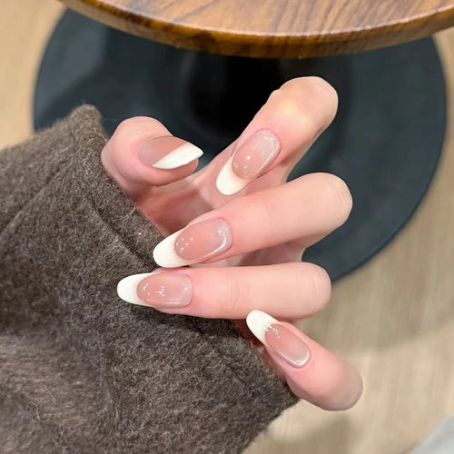 Ombre Französische Tip Press-On Nägel Karnz