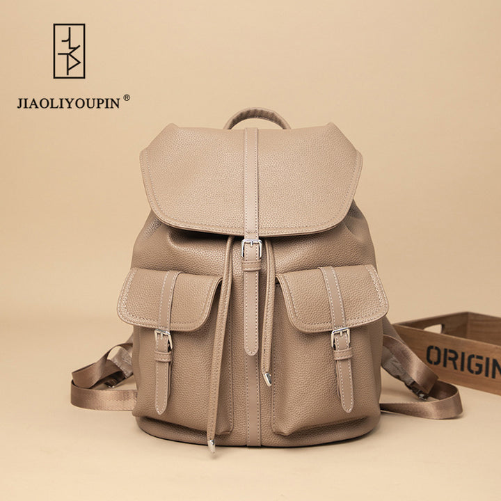 Premium Leder Laptop Rucksack