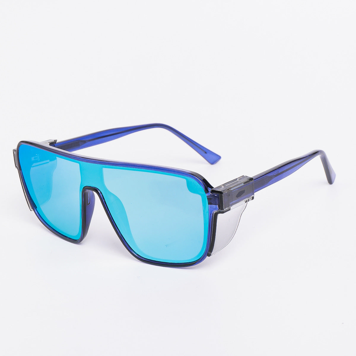 Damen sportliche Sonnenbrille im futuristischen Design mit farbigen Gläsern Karnz