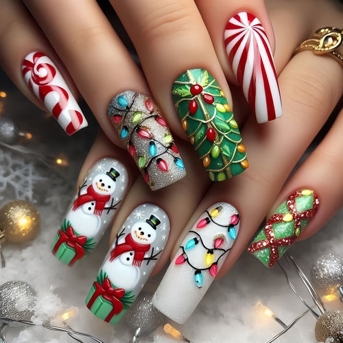 Kreative Weihnachtskunstnägel Set Karnz