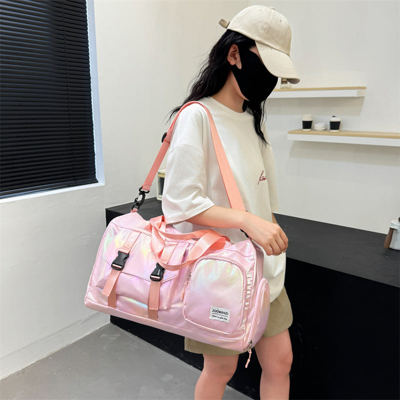 Iridescent Multi-Pocket Sport Duffel Bag Karnz
