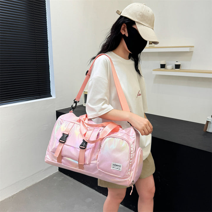 Iridescent Multi-Pocket Sport Duffel Bag Karnz