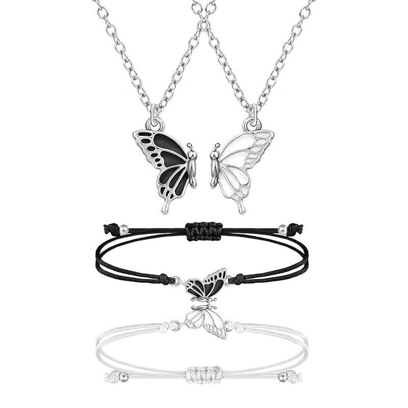 Butterfly Charm Halskette und Armband Set Karnz