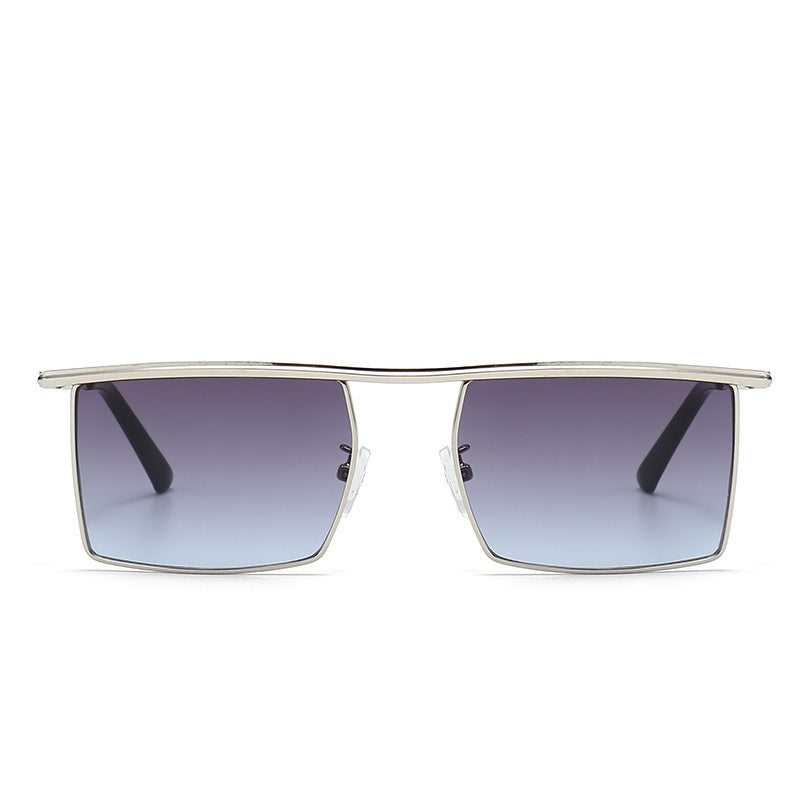 Damen modische Sonnenbrille mit filigranem, rechteckigem Rahmen Karnz
