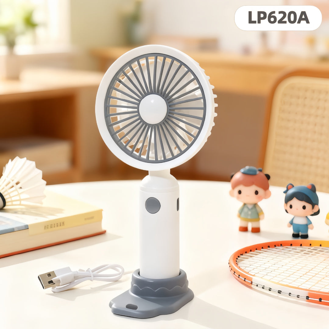Unisex Tragbarer Handventilator mit flexiblem Hals und USB-Anschluss Karnz