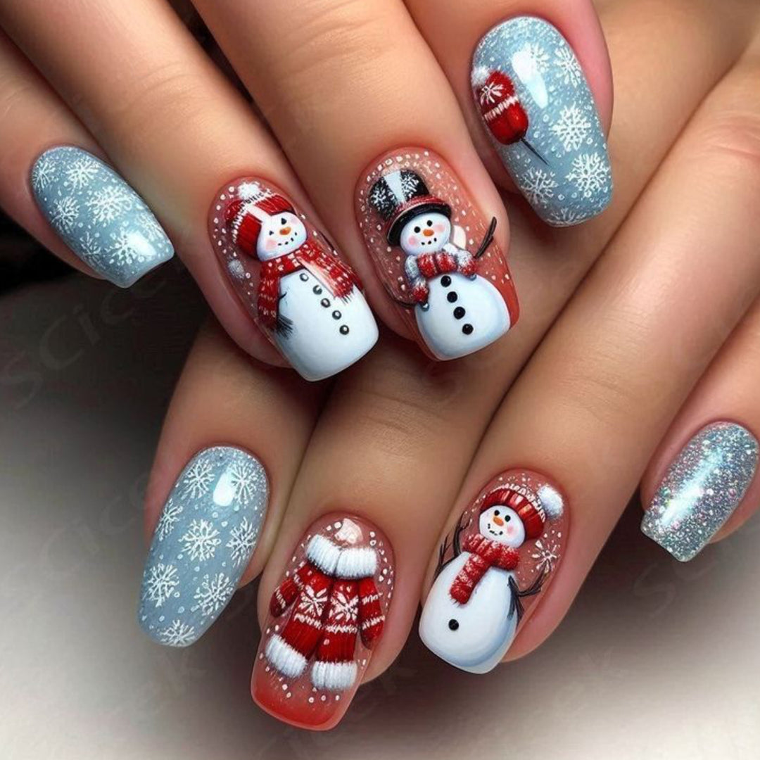 Winter-Themen 3D Nagelkunst Erweiterungen Karnz