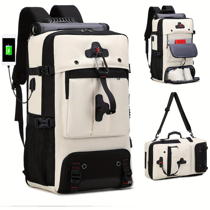 Unisex Multifunktionaler Rucksack mit integrierter Powerbank-Funktion Karnz