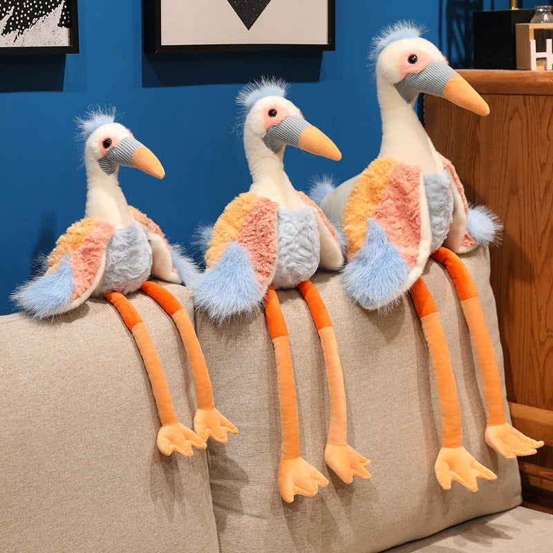 Langbeiniger Plüschmeeresvogel-Stofftier mit flauschigen Flügeln und biegsamen Beinen Karnz