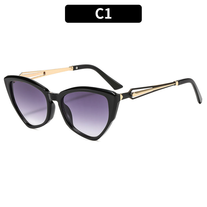 Katze-Auge Mode Sonnenbrille mit eleganten Metallakzenten