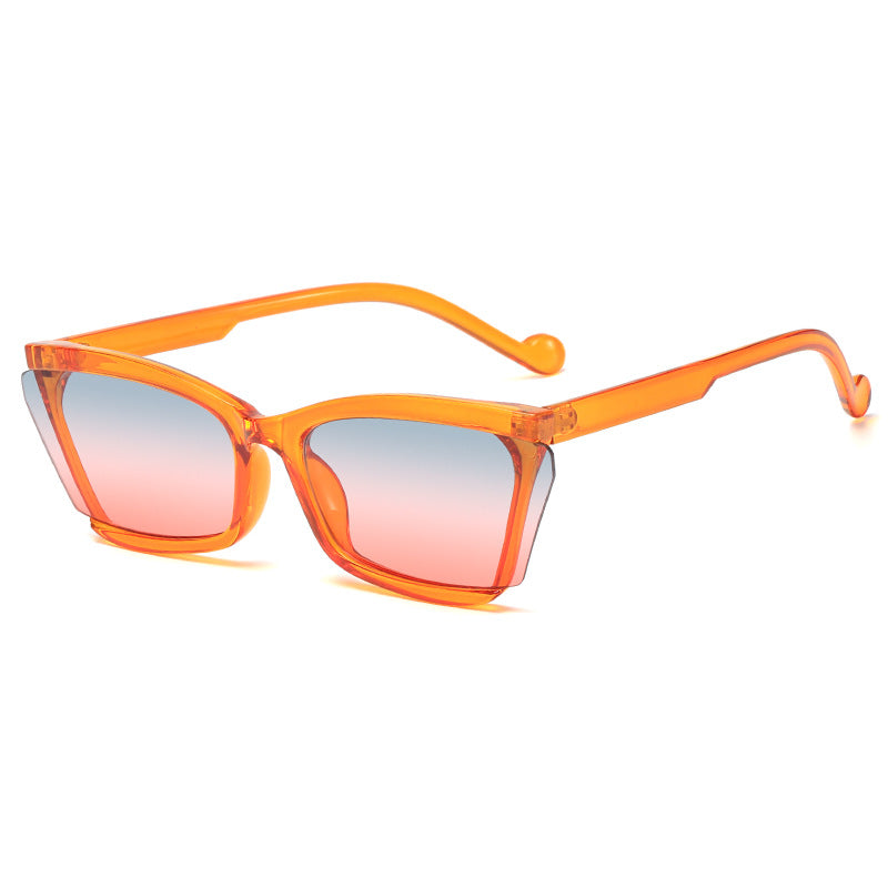 Damen modische Sonnenbrille mit einzigartigem rechteckigem Design und UV-Schutz Karnz