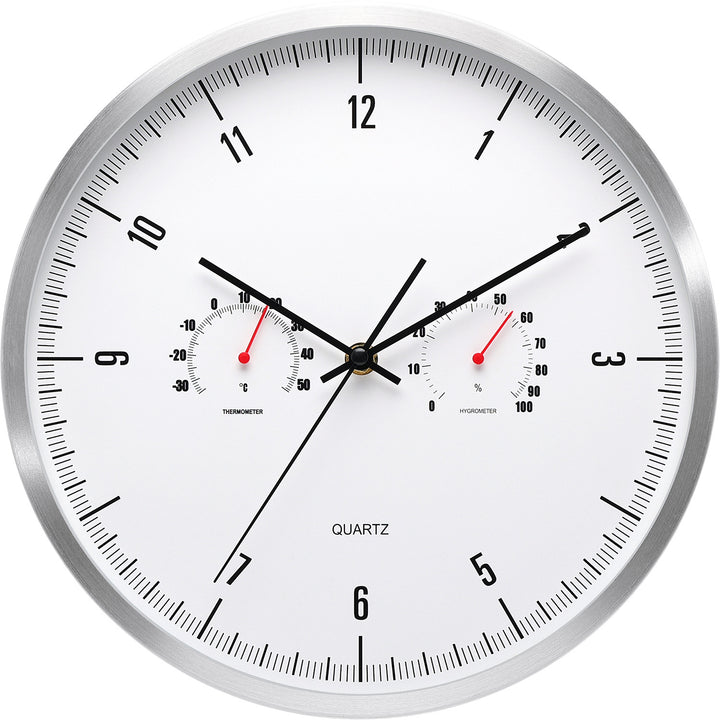 Funk-Wanduhr mit Thermometer und Hygrometer Karnz