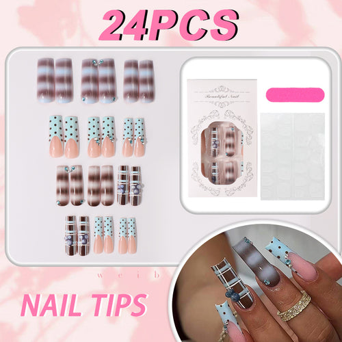 Dekorative Druck-Nageltips Set Karnz