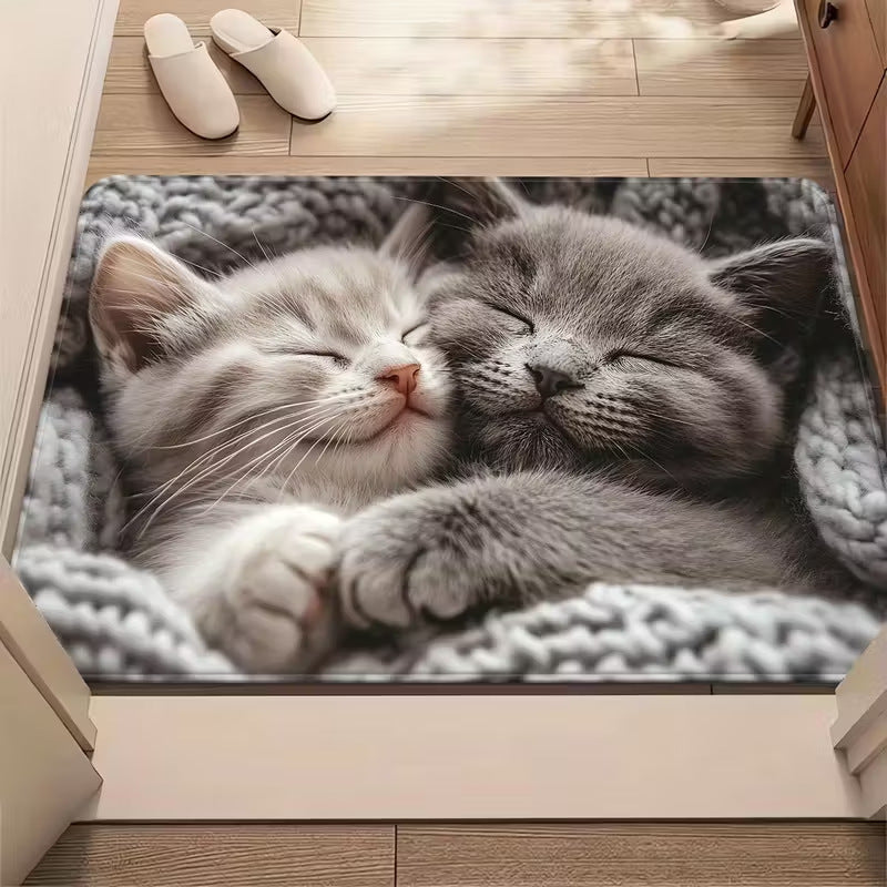 Dekorativer katzenbasierten Eingangsteppich