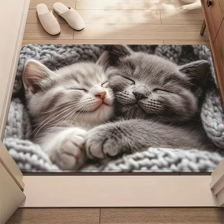 Dekorativer katzenbasierten Eingangsteppich