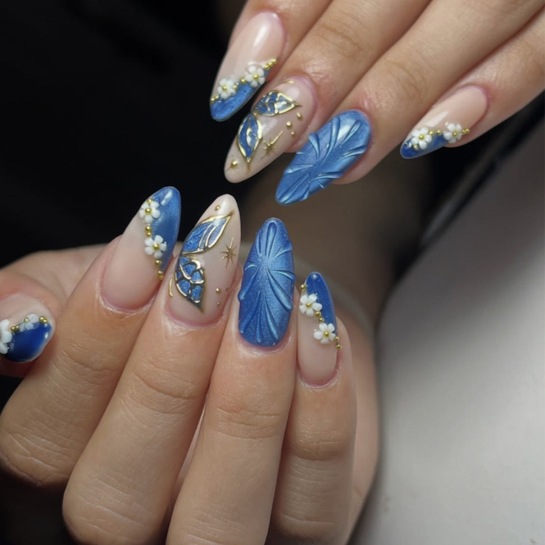 Elegante 3D Blumen Nagelkunst Erweiterungen Karnz