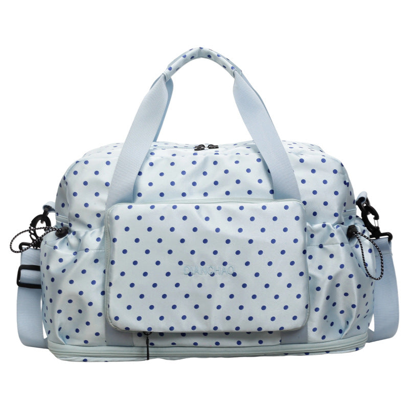 Stylische Punktmuster-Übernachtungs-Duffle