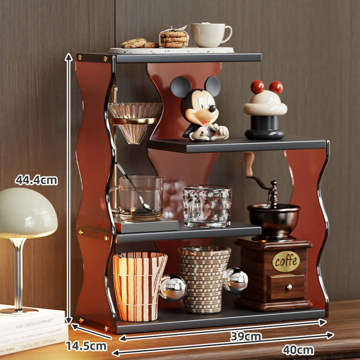 Gestufter Acryl-Wellen-Thekenregal-Organizer