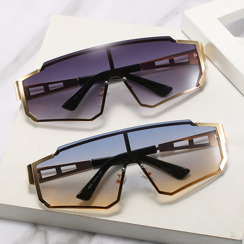 Damen futuristische Oversized Sonnenbrille Karnz